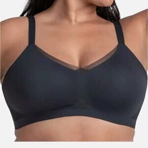 Honeylove Black Wire-Free CrossOver Bra Sz 38 B/C
